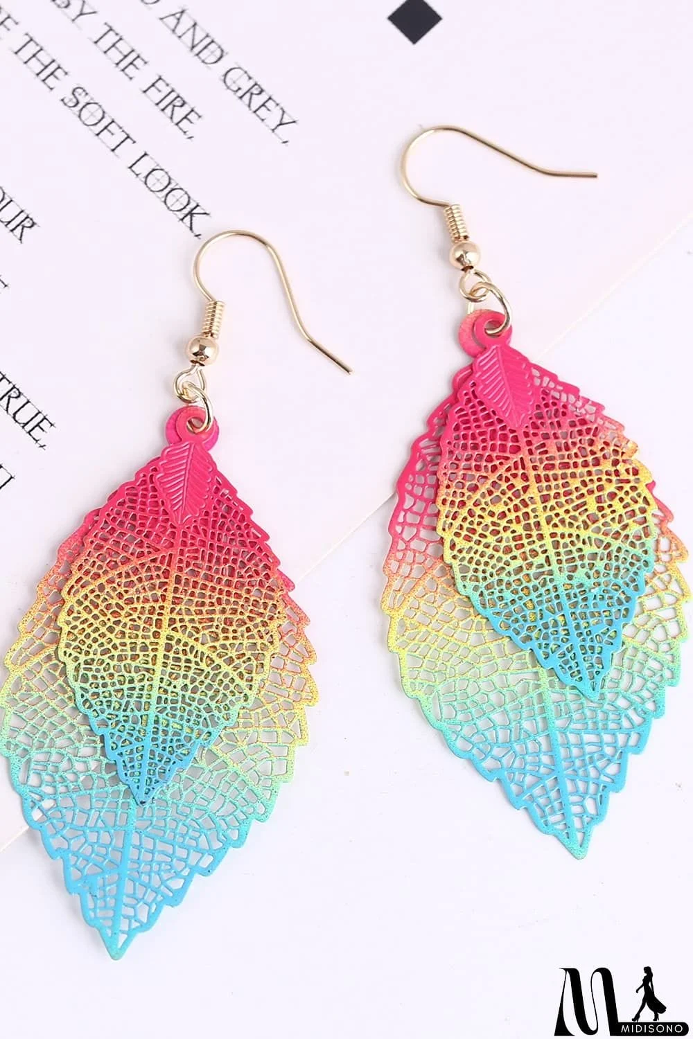 MidiSono - Leaf Shape Dangle Earrings