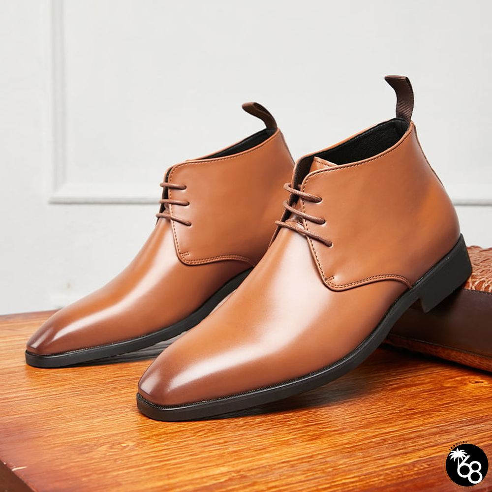 PU Classic Lace Up Fashion Men Ankle Boots | 168DEAL