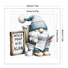 Gnome Reading Newspaper-11CT Stamped/Counted Cross Stitch 45*45cm/17.72*17.72in