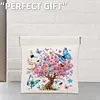 Diamond Painting Flower Tree and Butterfly PU Storage Bag Coin Purse
