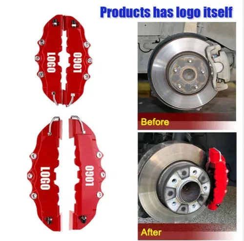 Dronehint 4PCS Red 3D Front&Rear Car Disc Brake Caliper Cover Parts Auto Accessories Trims (For: Acura) Parts
