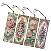 4Pcs Retro Blume - 5d DIY Handwerk Lesezeichen