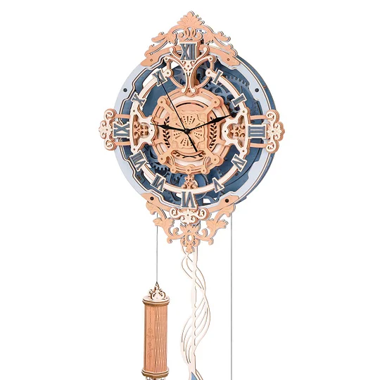 ROKR Romantic Note Wall Clock Mechanical Gear 3D Wooden Puzzle LC701 Robotime United Kingdom
