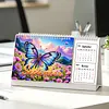 Butterfly Diamond Art Monthly Flip Tabletop Calendar January 2027 - December 2028 Small Desktop Calendar Planner 24 Months for Living Room Bedroom Office Desk Gift Giving