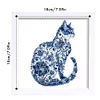 5D DIY Partial Special Shaped Drill Diamond Painting Kit Cat Decor With Frame Kit 18x18cm