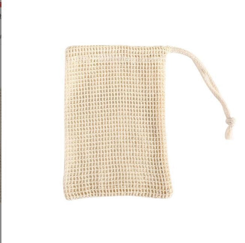 Minimalist Solid Color Cotton And Linen Soap Foam Net