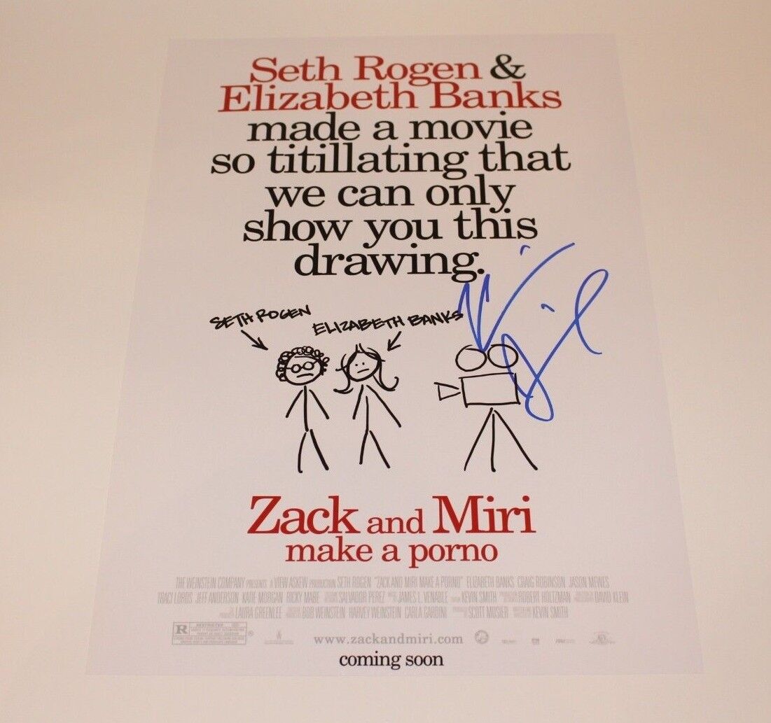 KEVIN SMITH SIGNED 'ZACK & MIRI MAKE A PORNO' 12x18 MOVIE POSTER Photo Poster painting 1 w/COA