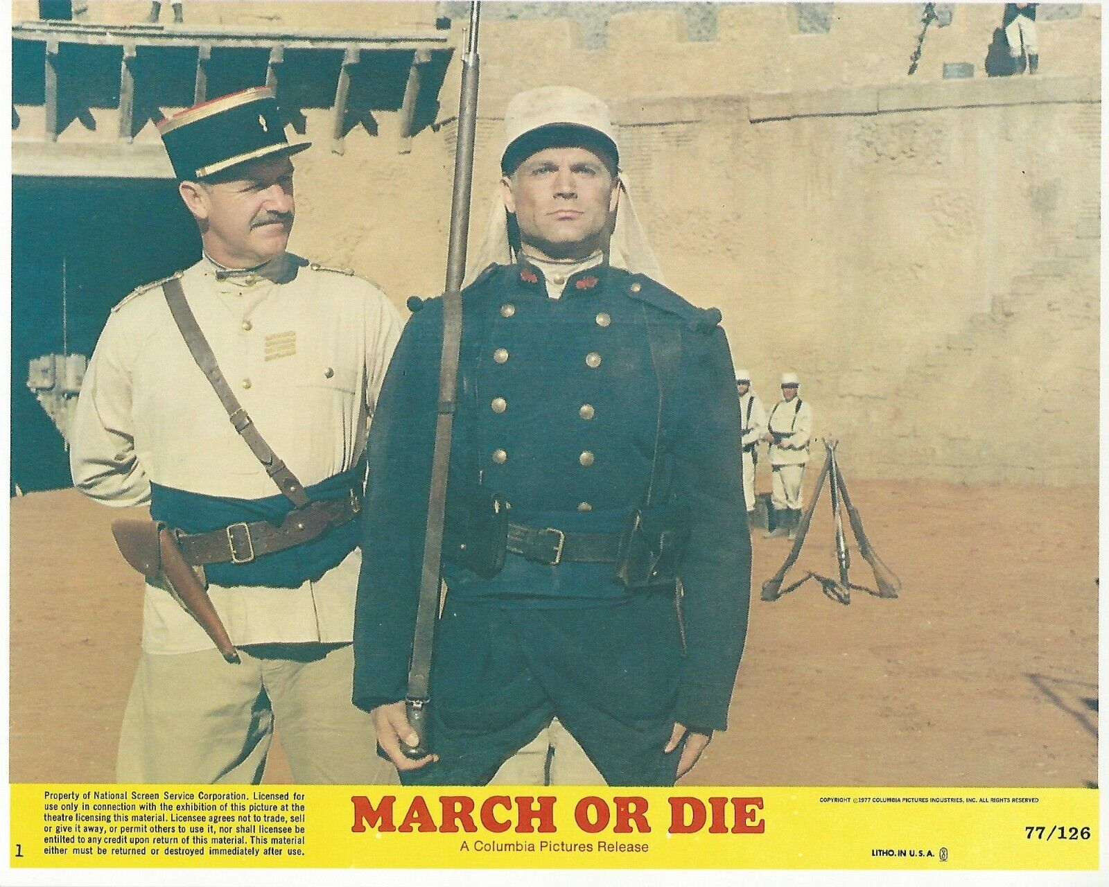 March Or Die Original 8x10 Lobby Card Poster 1977 Photo Poster painting #1 Gene Hackman