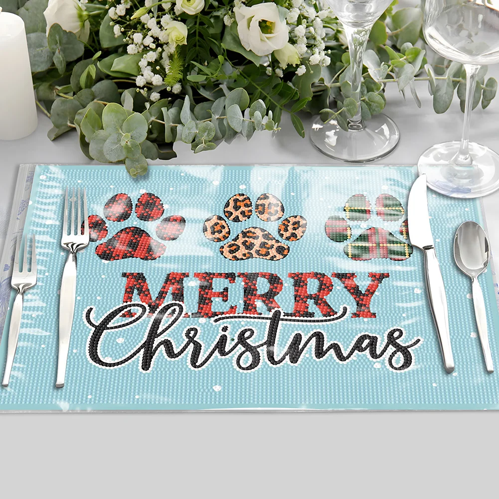 DIY Christmas Diamond Painting Placemats DIY Diamond Dot Kits for Home Decor
