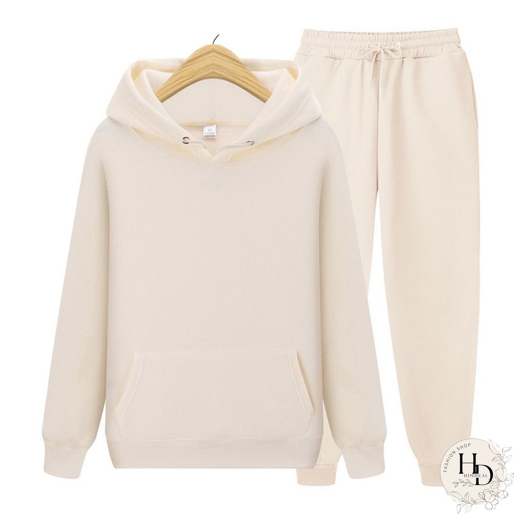 New Mens Ladies Casual Wear Suit Sportswear Solid Color Pullover Pants Autumn And Winter