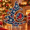 DIY Pearl Diamond Painting Acrylic Stand, Christmas Tabletop Decoration, Special Shaped Diamond Art Craft Kit for Home Decor