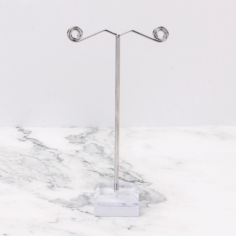 Minimalist T Shape Arylic Metal Jewelry Rack