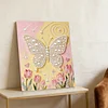 DIY Pearl Painting Tulips Butterfly for Home Decor with Frame(30x40cm)