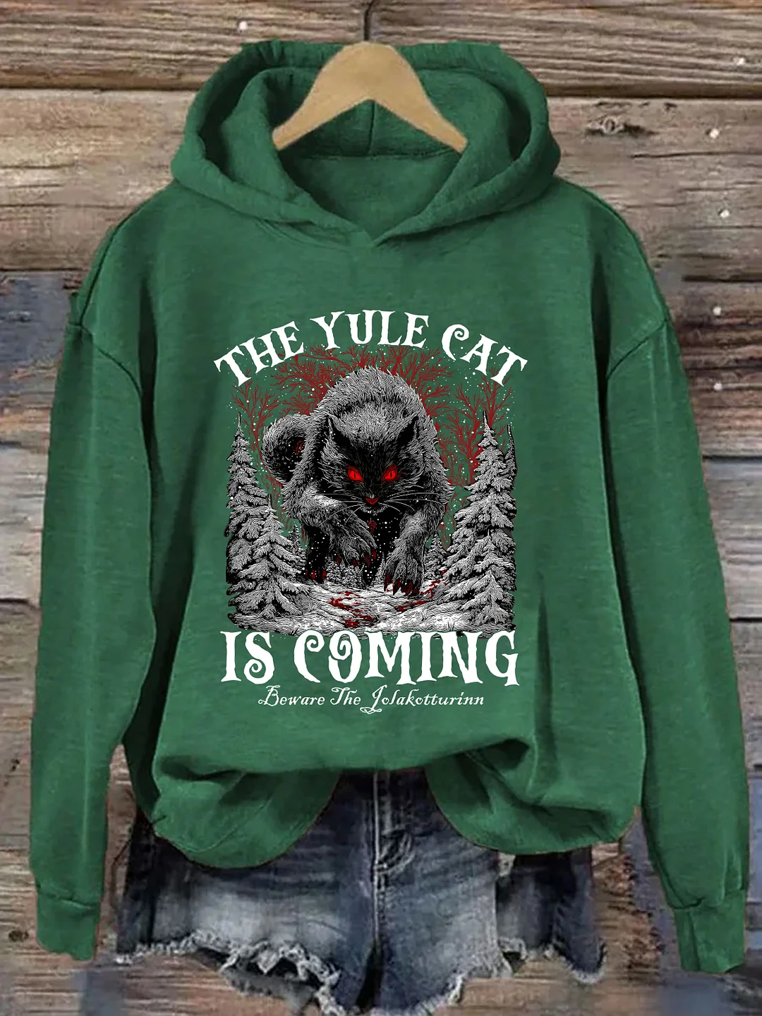 The Yule Cat Is Coming Hoodie