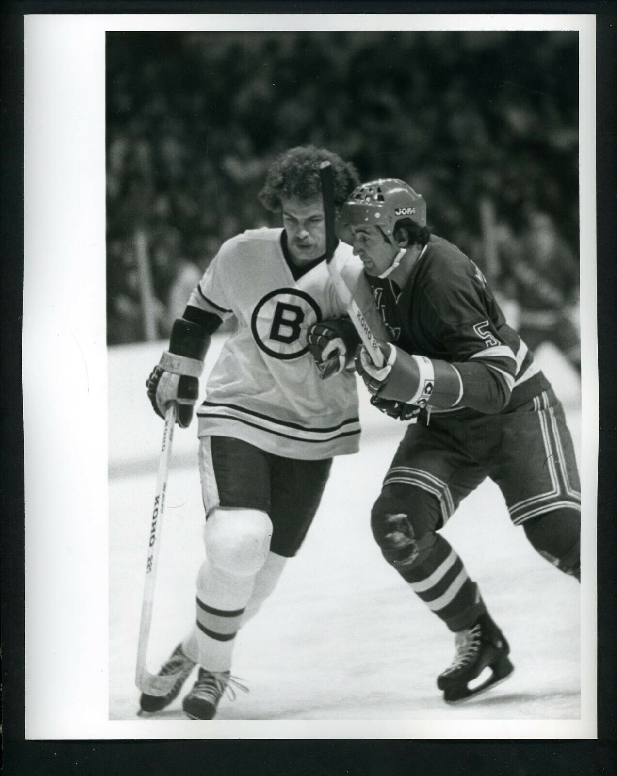 John Wensink & Carol Vadnais circa 1970's Press Photo Poster painting Boston Bruins Rangers