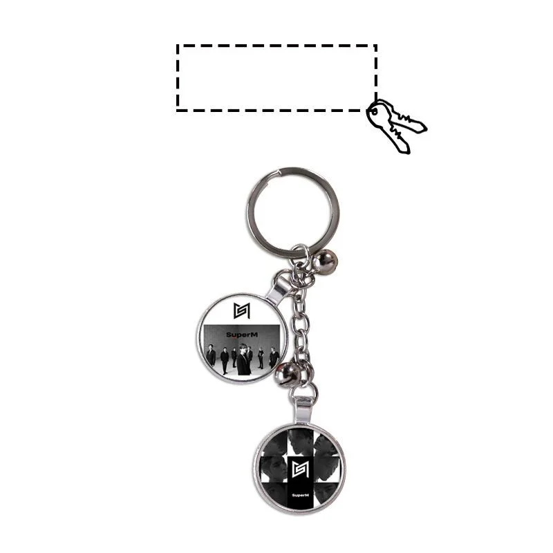 Super M Jopping Double Graph Keychain