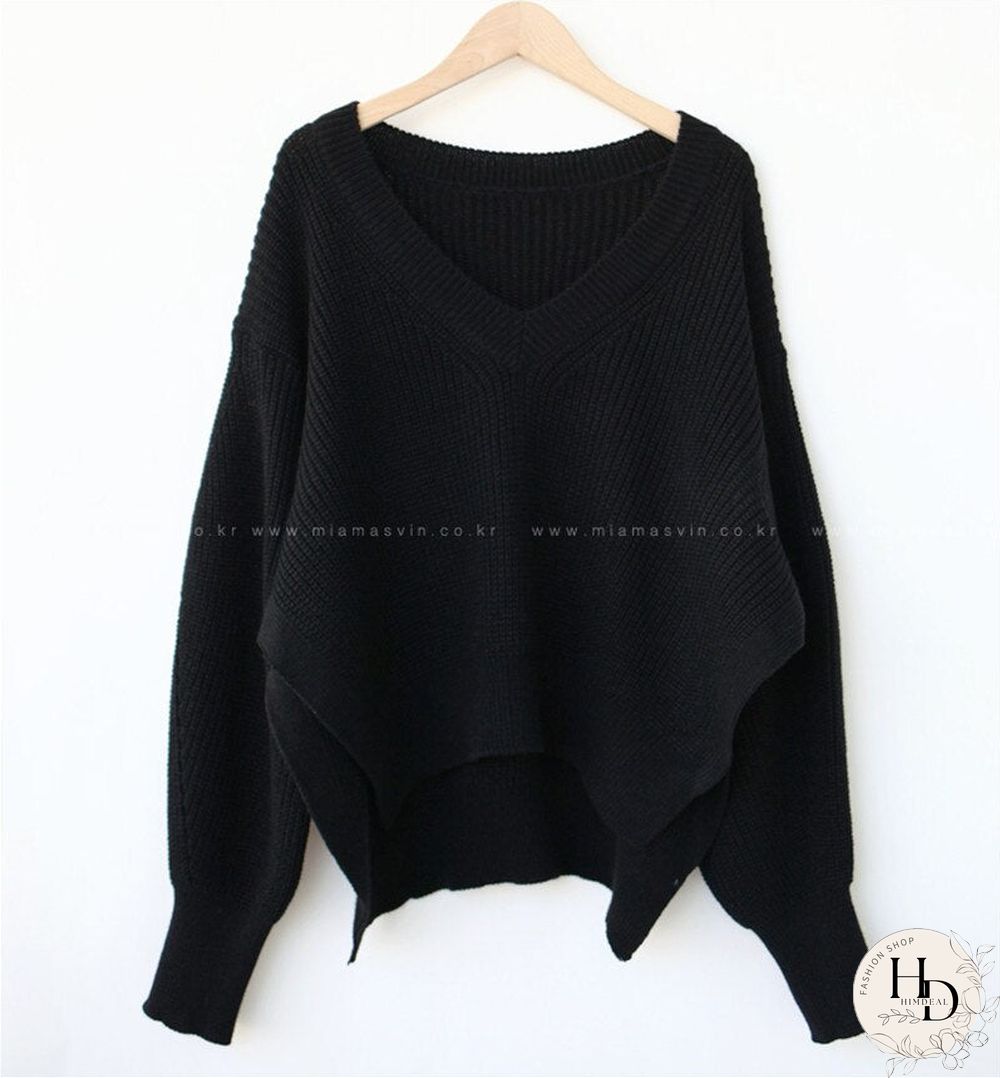 Christmas Gift Knitted Sweaters For Women Fall Winter Korean New Sweet Casual Loose V-neck Females Pullovers Sweet Simple Ladies Sweater Tops