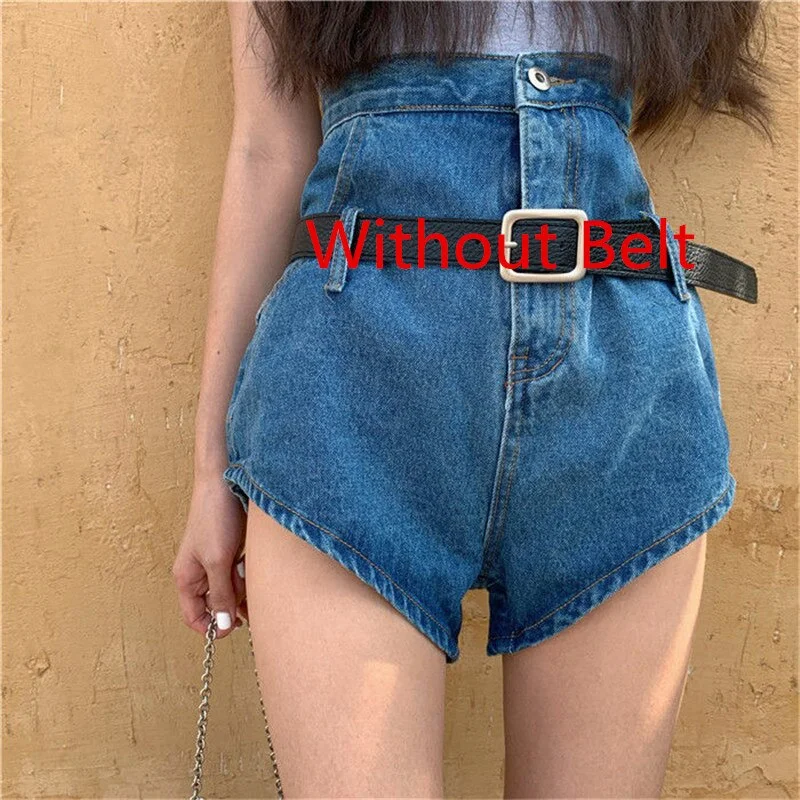 Women Summer Demin Shorts Sexy High Waisted Blue Short Jeans