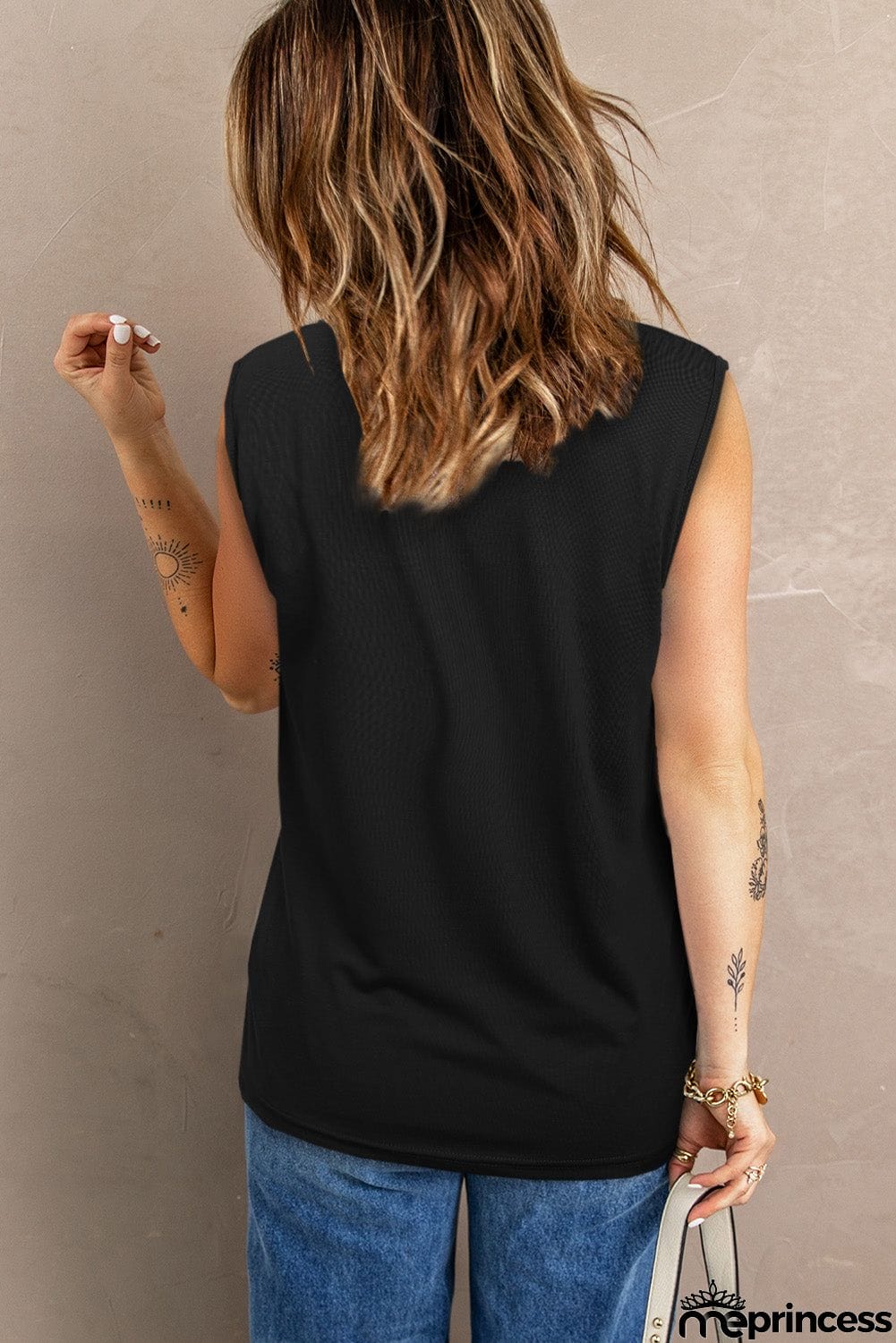 Distressed Round Neck Tank
