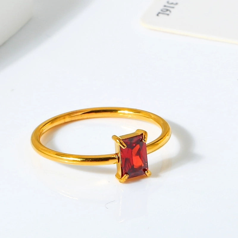 Minimalist Geometric Titanium Steel Rings