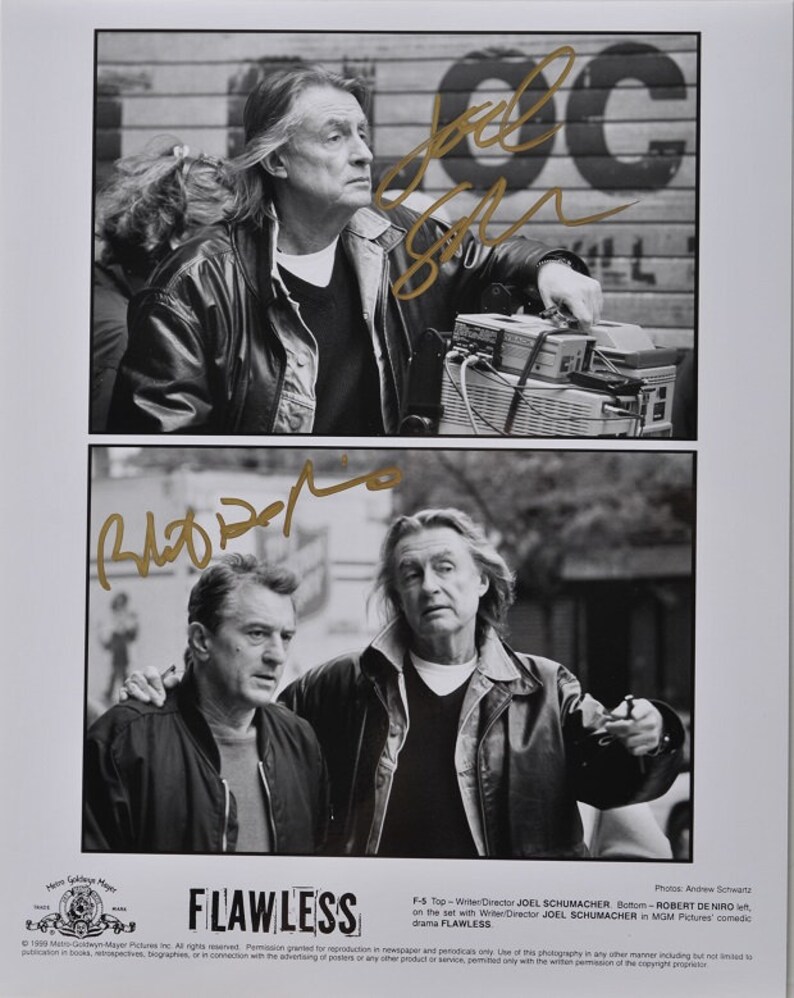 ROBERT De NIRO & Joel SCHUMACHER Signed Photo Poster painting X2 Flawless wcoa