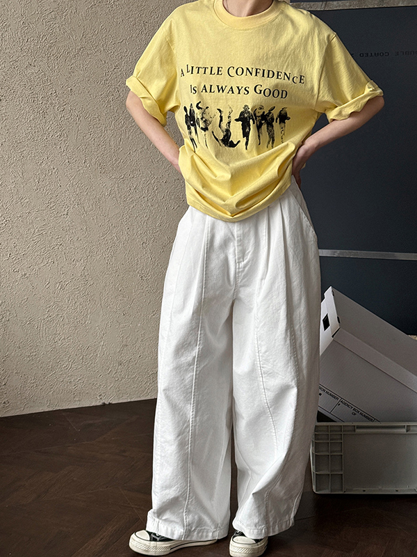 High Waist Casual Sickle Shape Jeans