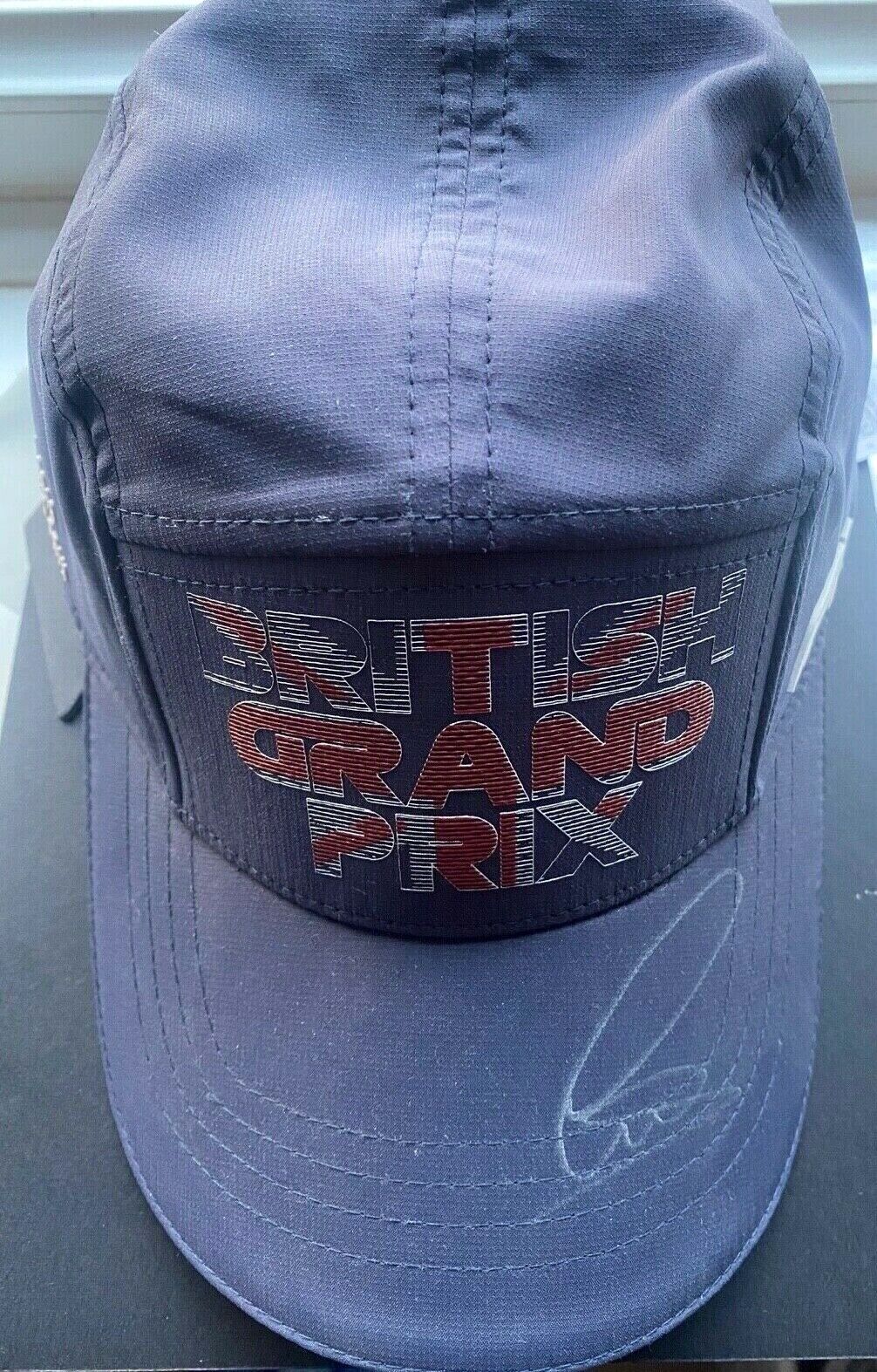 SIGNED FORMULA 1 BASE CAP LEWIS HAMILTON BRITISH GRAND PRIX 2021 RARE AUTOGRAPH