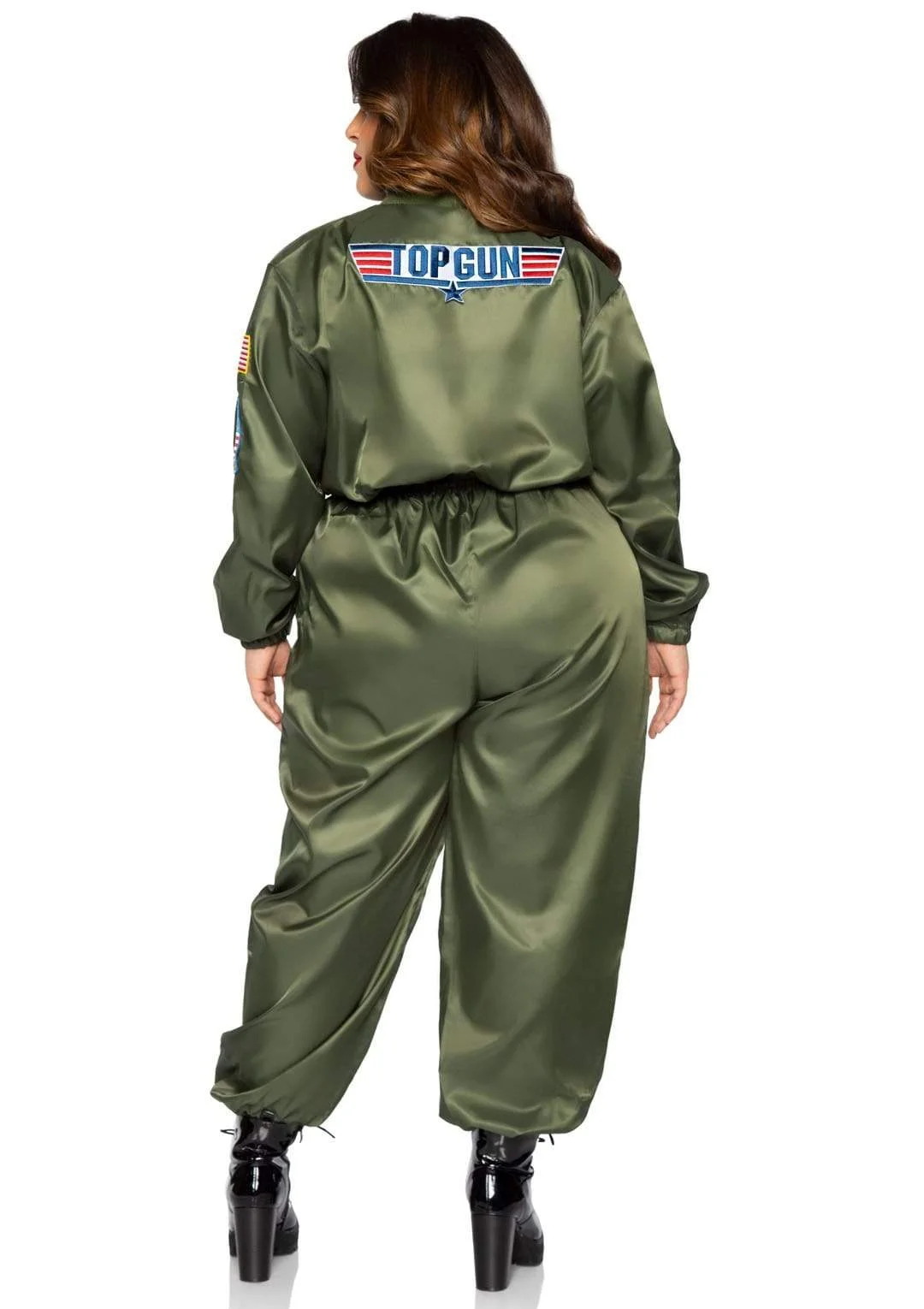 Plus Top Gun Costume Parachute Flight Suit