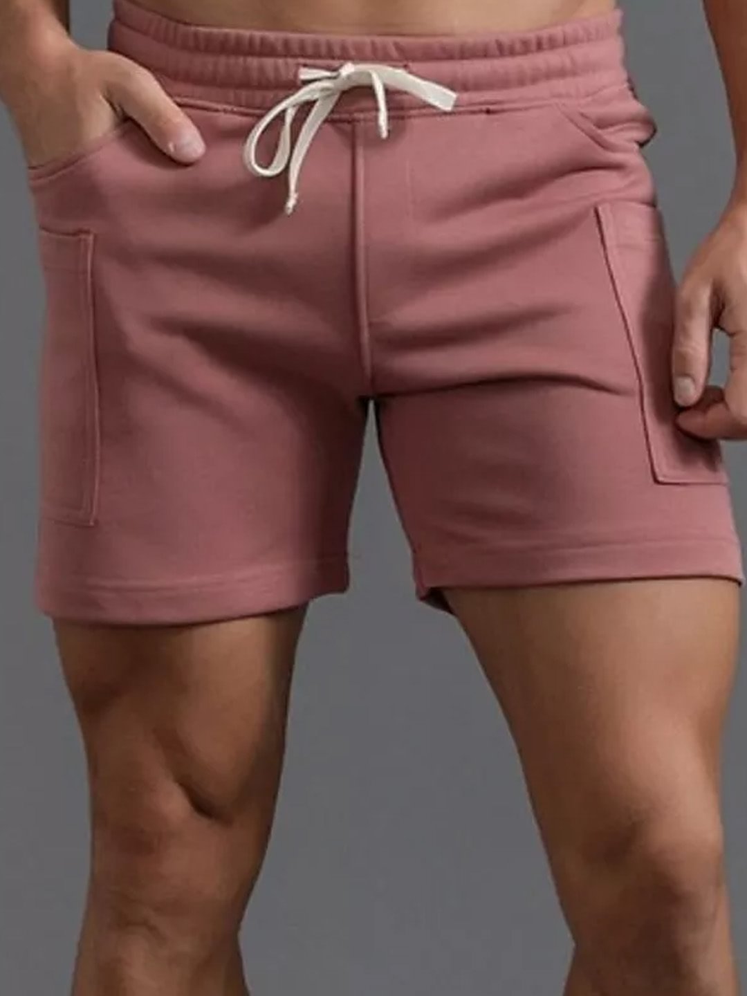 Men's Casual Drawstring Pocket Elastic Waist Short