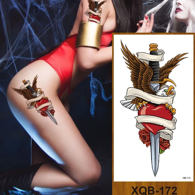 Temporary Tattoo Stickers Man Woman Girl Arm Chest Fake Tatoo Art Characters Eternal Love Flowers Totem Tatto Drop Shipping DIY