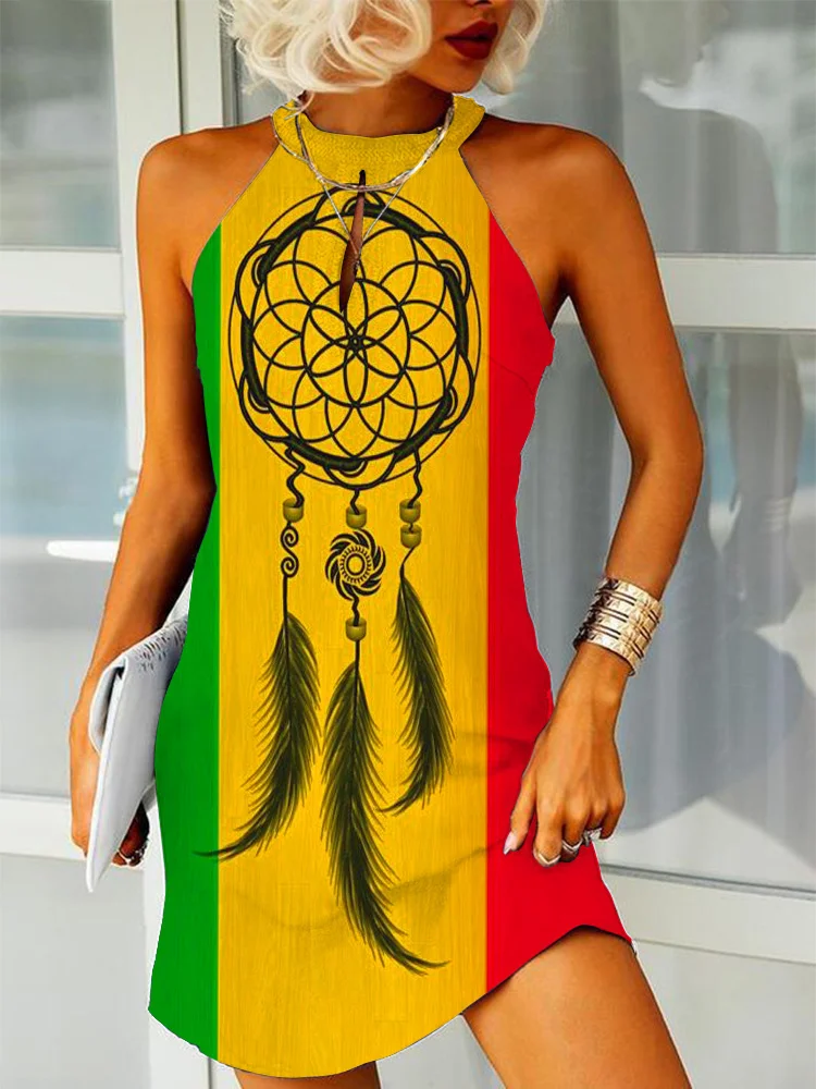 Vefave Black Pride Dreamcatcher Silm Fit Mini Dress