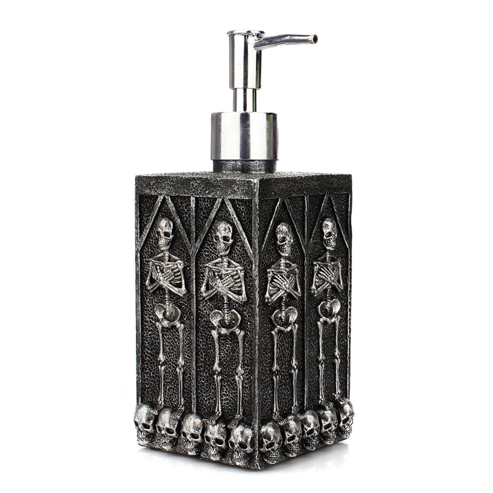 

460ml Skeleton Liquid Bottle Creative Square Bathroom Hand Sanitizer Bottle, 501 Original
