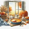 Autumn Window Scenery-11CT Stamped Cross Stitch 45*45cm/17.72*17.72in tapestrymarket