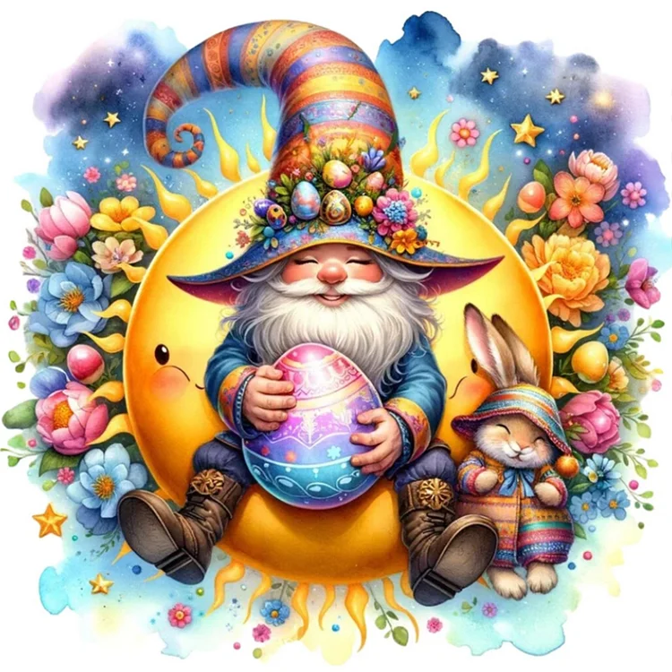 Full Round Drill Diamond Painting -Easter Gnome - 30*30cm