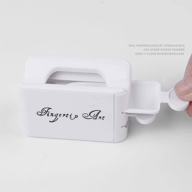 Portable Dipping Powder Recycling Powder Box Nail Polish Storage Box Double-layer Powder Product Storage Nail Supplies Tools