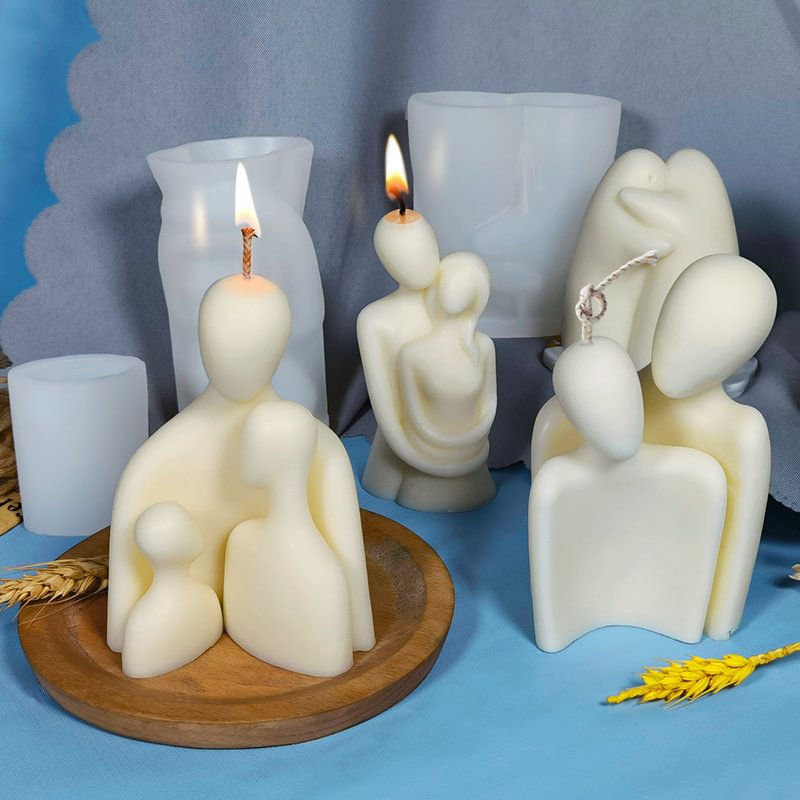 DIY Handmade Hug Family Candle Mold