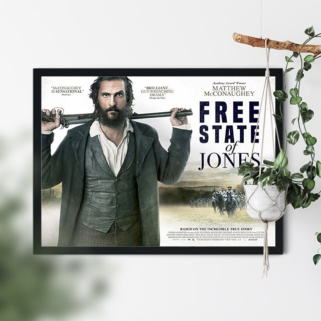 Free State Of Jones Movie Poster Historical Film Wall Art Print Picture Home Room Decor Canvas Painting