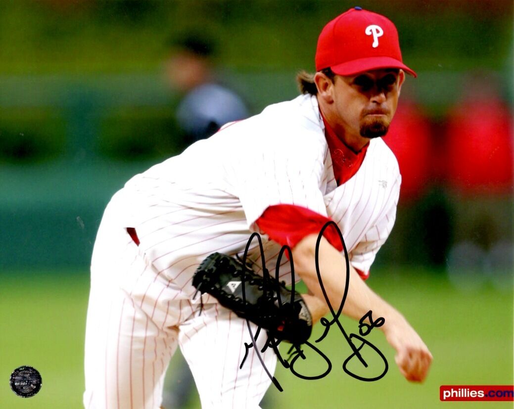 Signed 8x10 GEOFF GEARY Philadelphia Phillies Photo Poster painting- COA