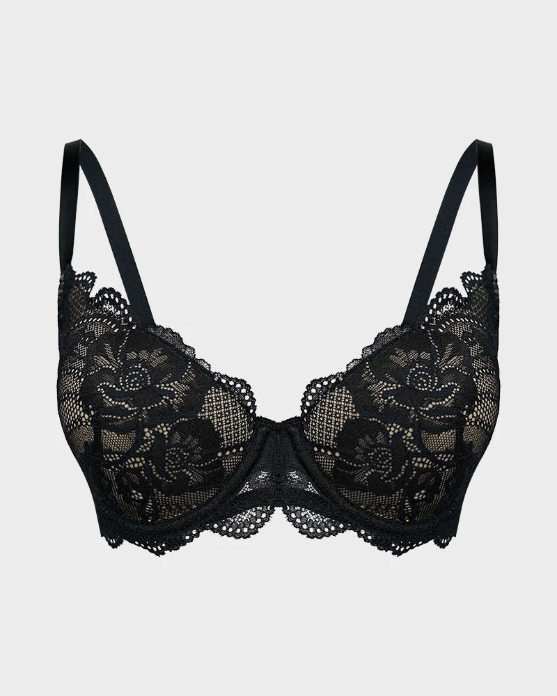 Lace Full Coverage Push Up Bra