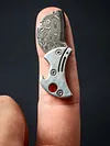 Mini Titanium Compact Bottle Opener & Cutter Small Bottle Opener Keychain Coin Knife for Packages Camping DIY & Everyday Carry Gear