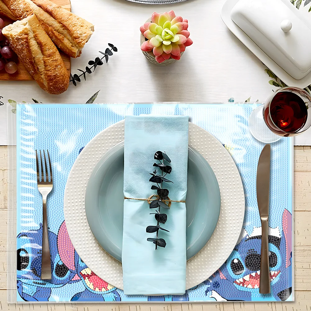 DIY Stitch Diamond Painting Placemat Diamond Crafts Projects for Kids Adults