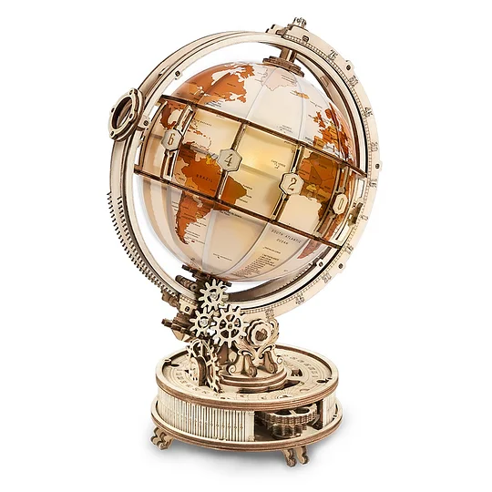 [Only Ship To U.S.] ROKR Luminous Globe 3D Wooden Puzzle ST003 | Robotime Online