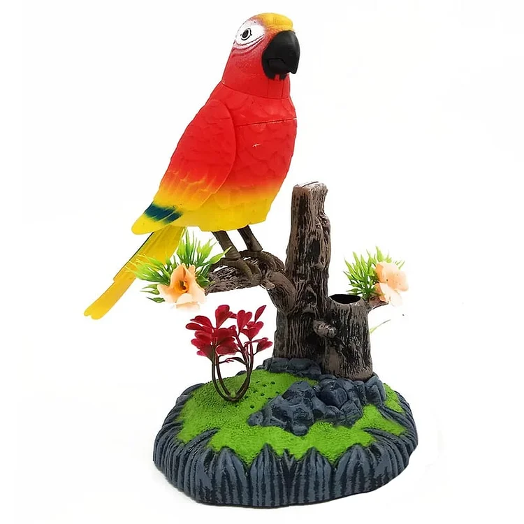 LAST DAY 75% OFF - Artificial Feathered Bird Cute Paper Bird Garden Home Parrot Statue Green&#038;Red