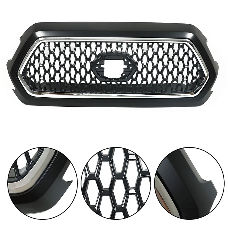 SEBLAFF Matte Black Front Grille Upper Grill Assembly Replacement for 2016-2021 Tacoma
