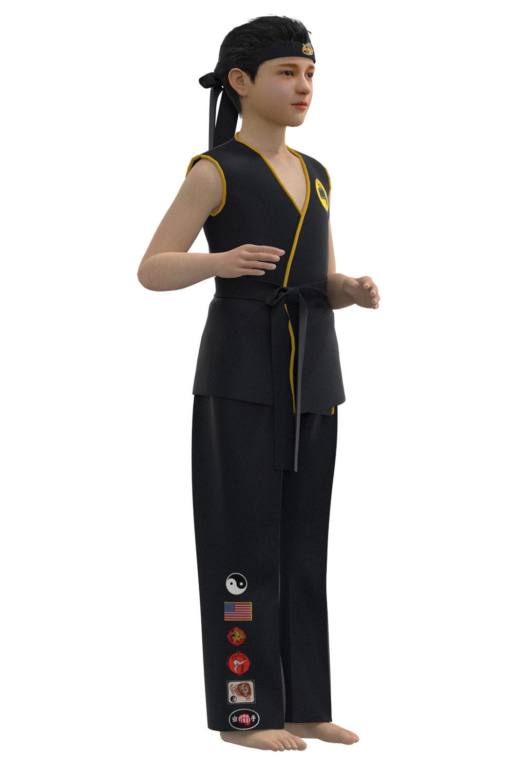 Karate Kid Cobra Kai Daniel Larusso Cosplay Kostüm Halloween Karneval Kostüm für Kinder