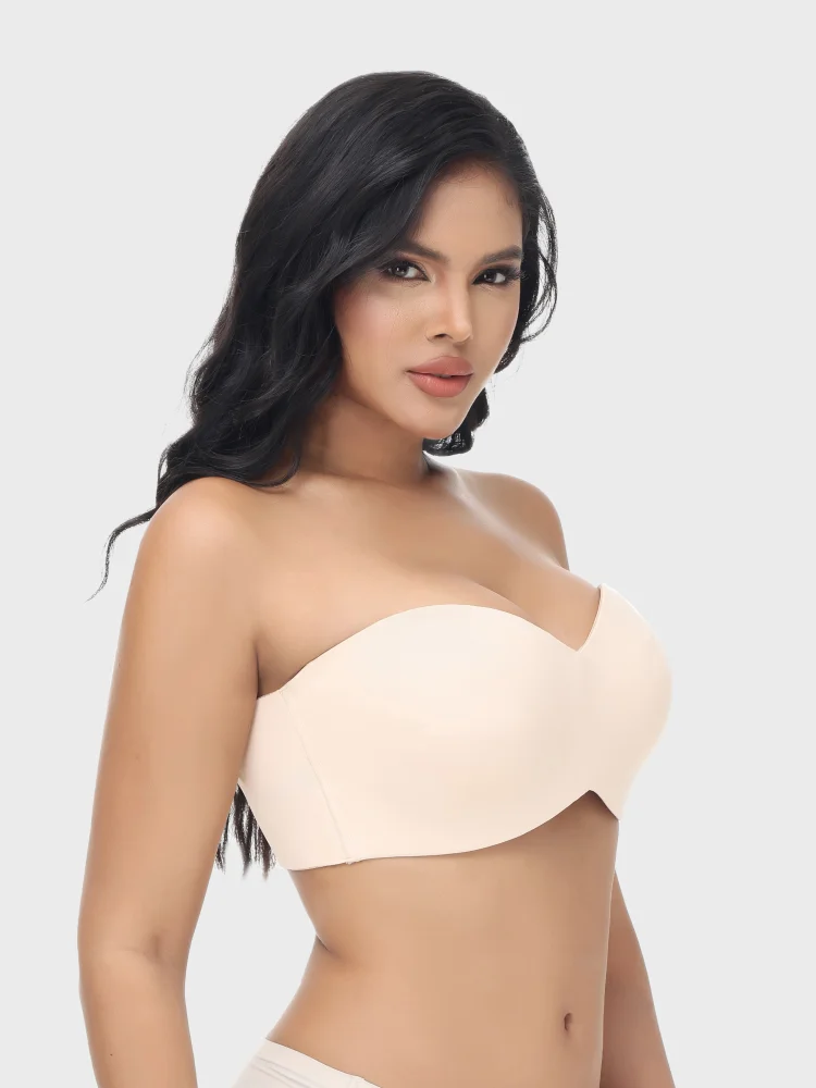 Nakans Full Support Non-Slip Convertible Bandeau Bra, Detachable-Strap  Bandeau Bra, Nakans Strapless Bra Plus Size (Color : Skin Tone, Size :  34/75B) : : Clothing, Shoes & Accessories