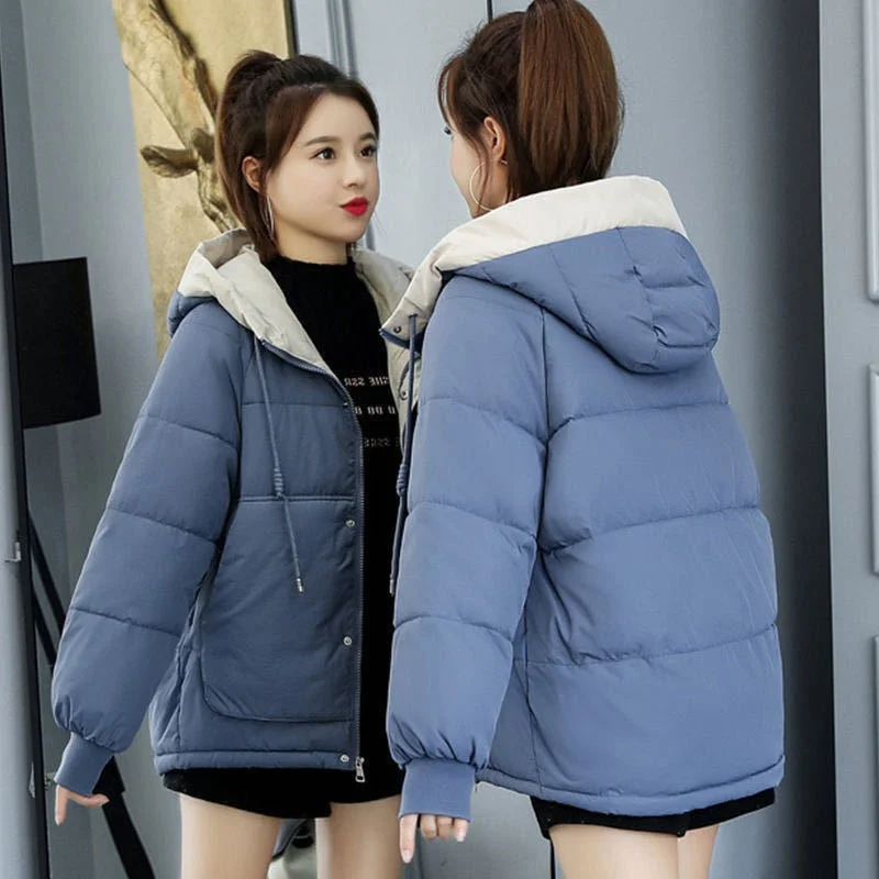 Down Cotton Padded Jacket Women's Winter 2020 New Student Bread Jacket Short Cotton Padded Jacket Loose Thickened Cotton Padded
