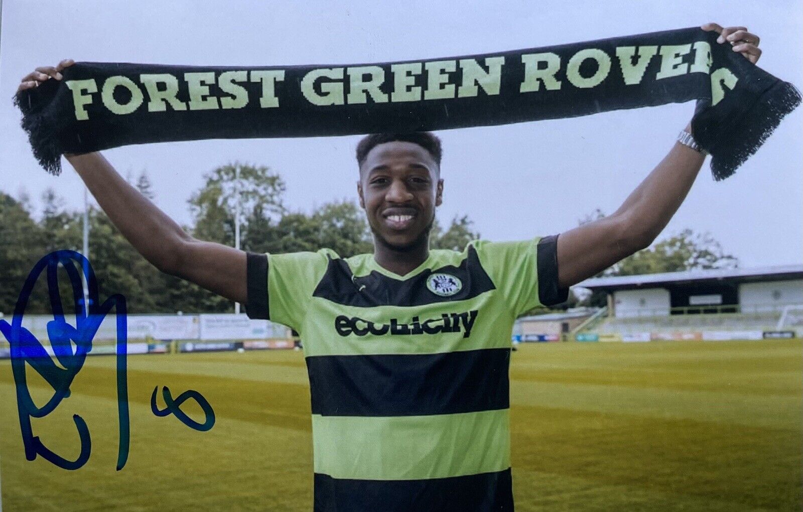 Ebou Adams Genuine Hand Signed Forest Green Rovers 6X4 Photo Poster painting