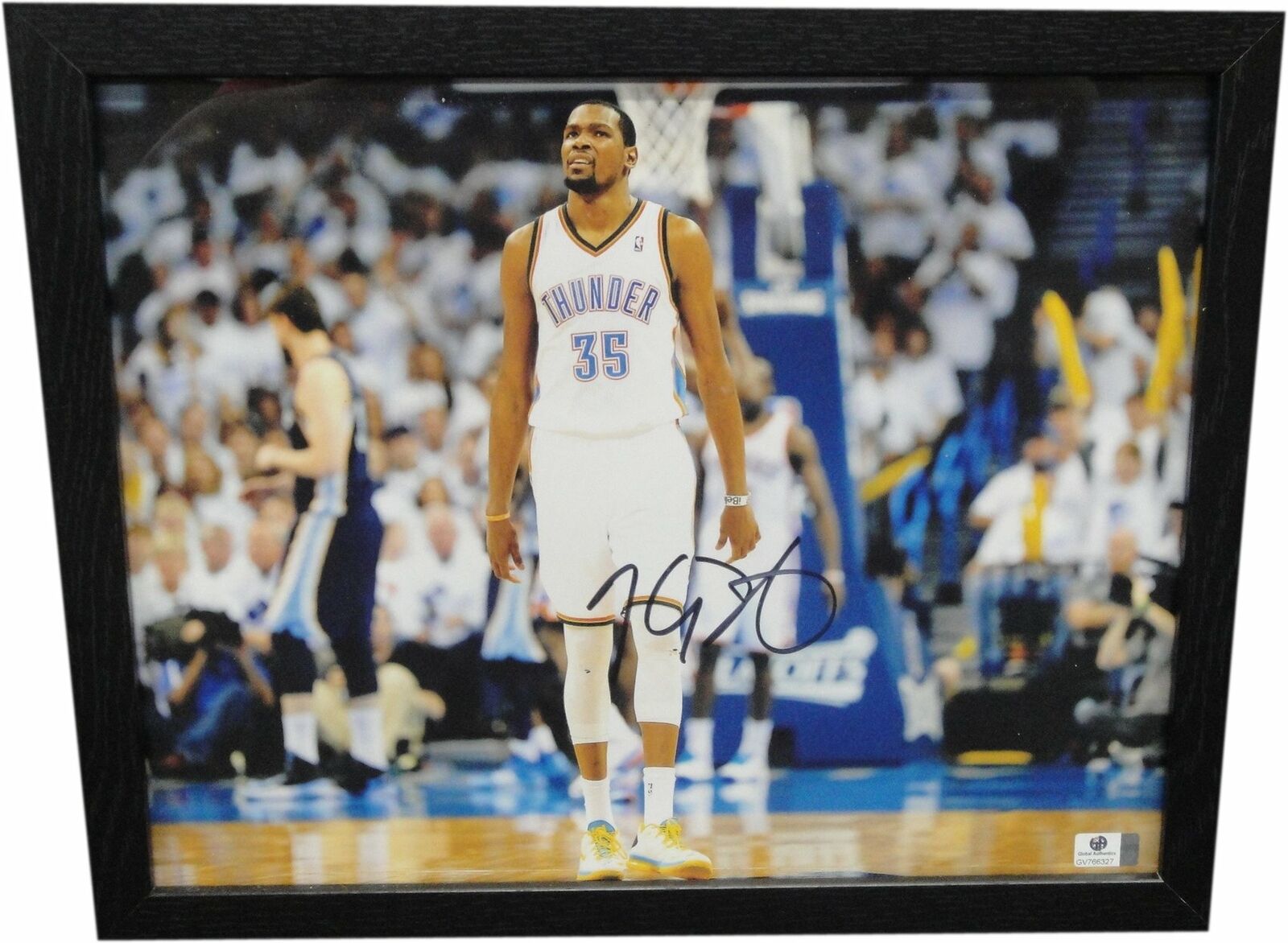 Kevin Durant Signed Autographed 11X14 Photo Poster painting Golden State Warriors Framed GV