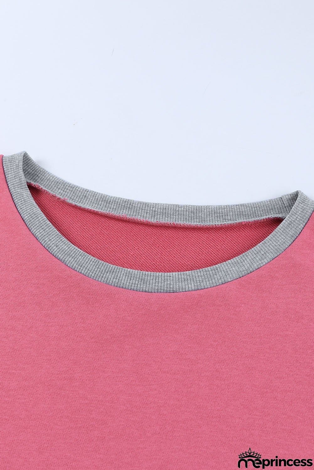 Women's Rose Colorblock Pullover Sweatshirt